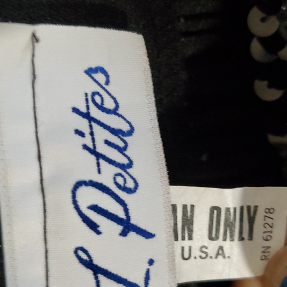 S.L.Petites vintage woman's black dress size 12 - Picture 10 of 13